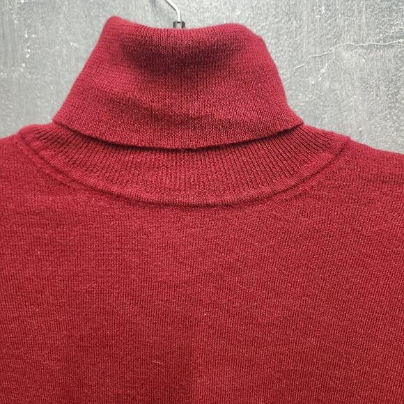 Eddie Bauer Sweater Women’s Turtleneck Merino Wool Blend Burgundy Xl Medium - Picture 2 of 10